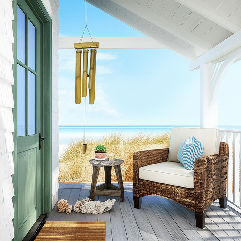 11.8" Natural Bamboo Wind Chime
