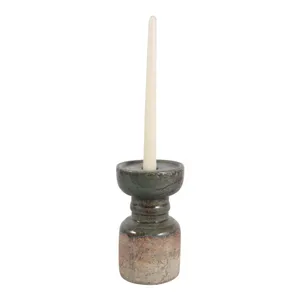 BARTONTON GREEN CANDLE HOLDER 7 (IN) 2