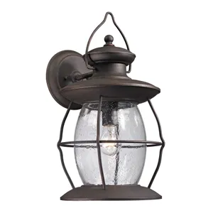 Village Lantern 18″ High 1-Light Outdoor Sconce - Weathered Charcoal 1