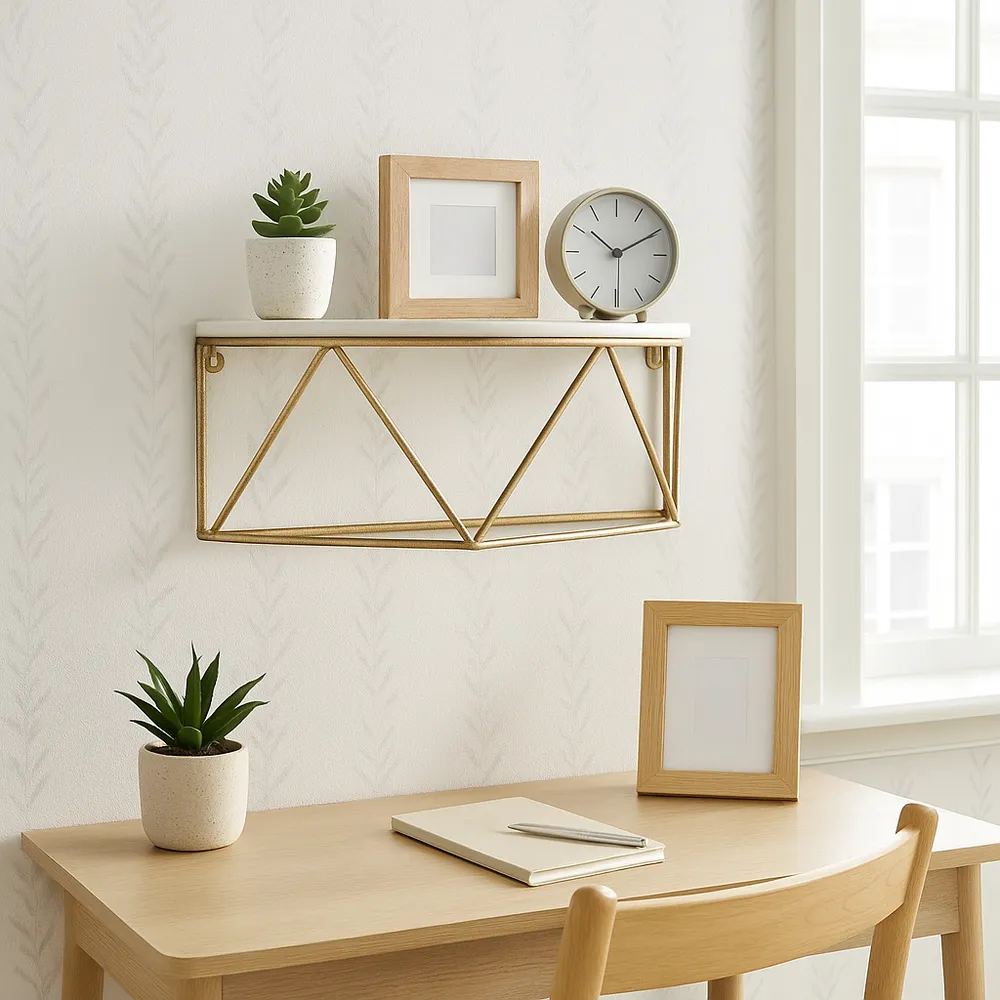 ESSEXPORT WHITE WALL SHELF 7 (IN)
