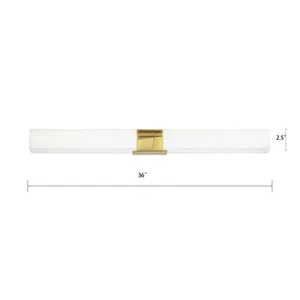 Artemis 36'' Wide Integrated LED Vanity Light - Satin Brass 2