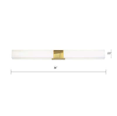 Artemis 36″ Wide Integrated LED Vanity Light - Satin Brass
