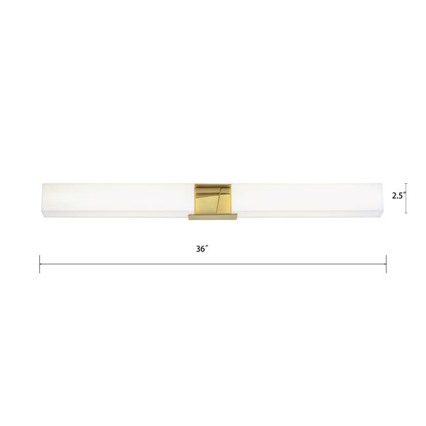 Artemis 36'' Wide Integrated LED Vanity Light - Satin Brass