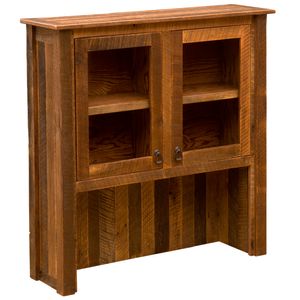 Barnwood 48-inch Buffet & Hutch - Antique Oak Top 6