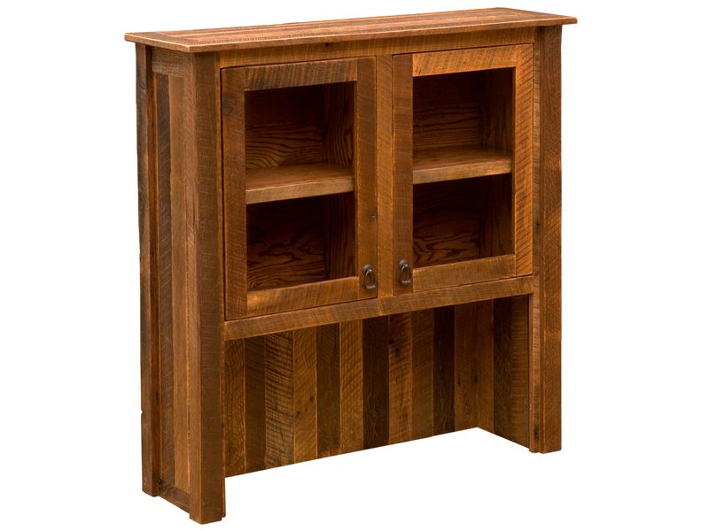 Barnwood 48-inch Buffet & Hutch - Antique Oak Top 6