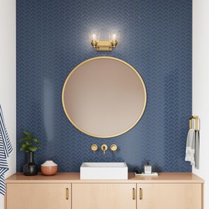 Pulsate 13'' Wide 2-Light Vanity Light - Satin Brass 7