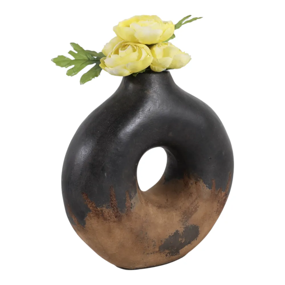 HANKPORT BLACK VASE 10 (IN)