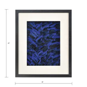 Neon Feather Dimensional Wall Art - Blue 2