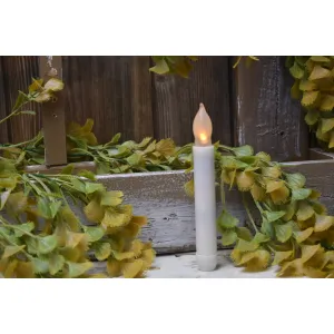White LED Taper Candle 6in 1