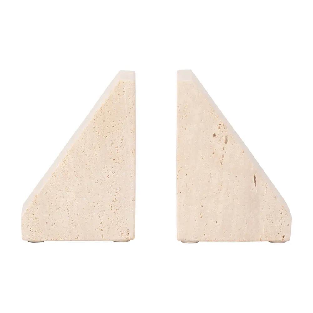 HOBARTBEACH SET OF 2 TAN BOOKENDS 6 (IN)