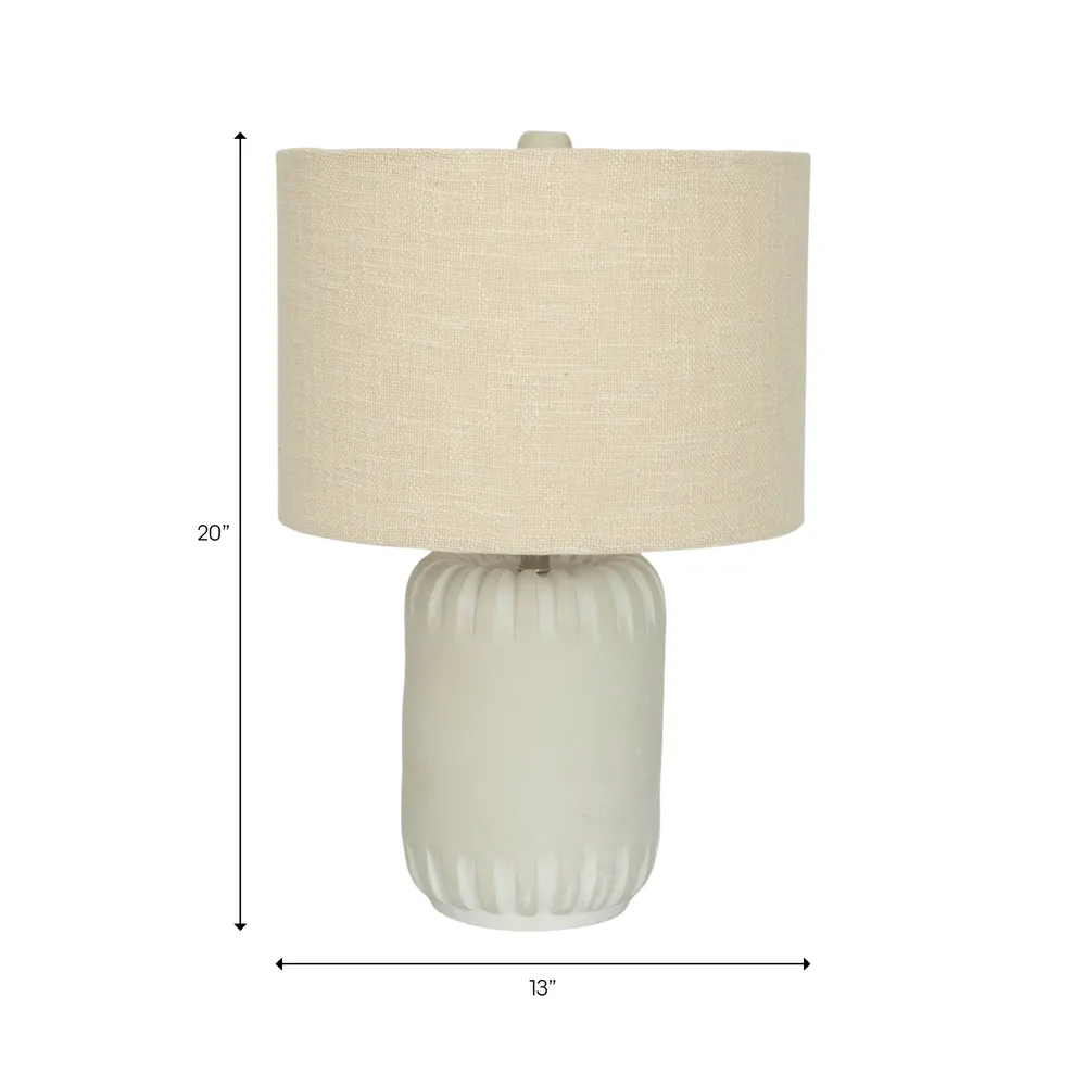HUNTERRIDGE IVORY LAMP 20 (IN)