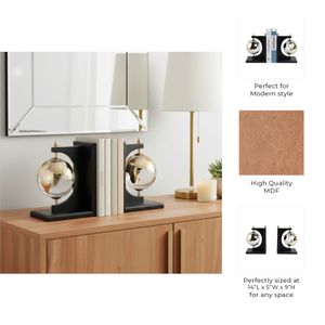 CULLENMORE SET OF 2 BLACK BOOKENDS 9 (IN) 9