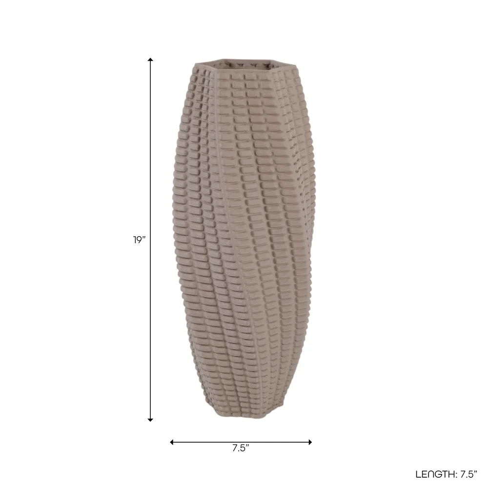 ELWINROSE GRAY VASE 19 (IN)