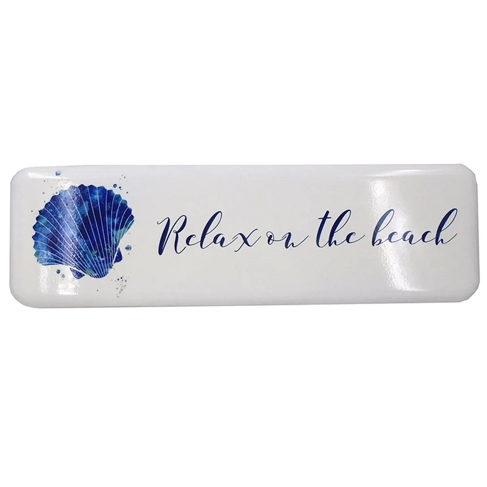 23-1/3" METAL RELAX ON THE BEACH SIGN