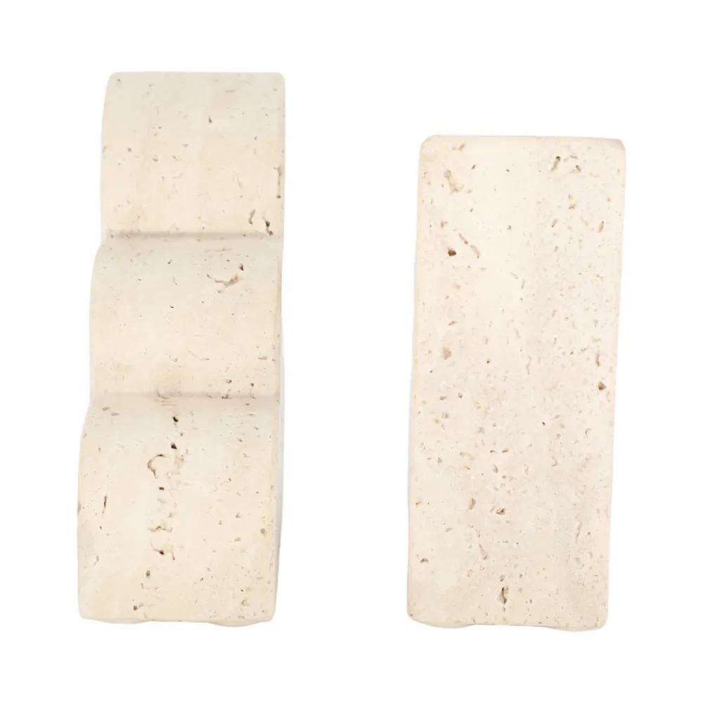 GLASTONHAVEN SET OF 2 TAN BOOKENDS 6 (IN)