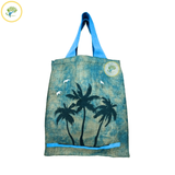 TOTE W ROPE HANDLE & JUTE - SEAFOAM TIE-DYE 1