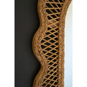 Rattan Squiggle Framed Rectangle Mirror 2