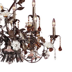 Cristallo Fiore 33'' Wide 9-Light Chandelier - Bronze 4