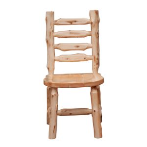 Cedar Ladder-back Log Side Chair - Coffee 3