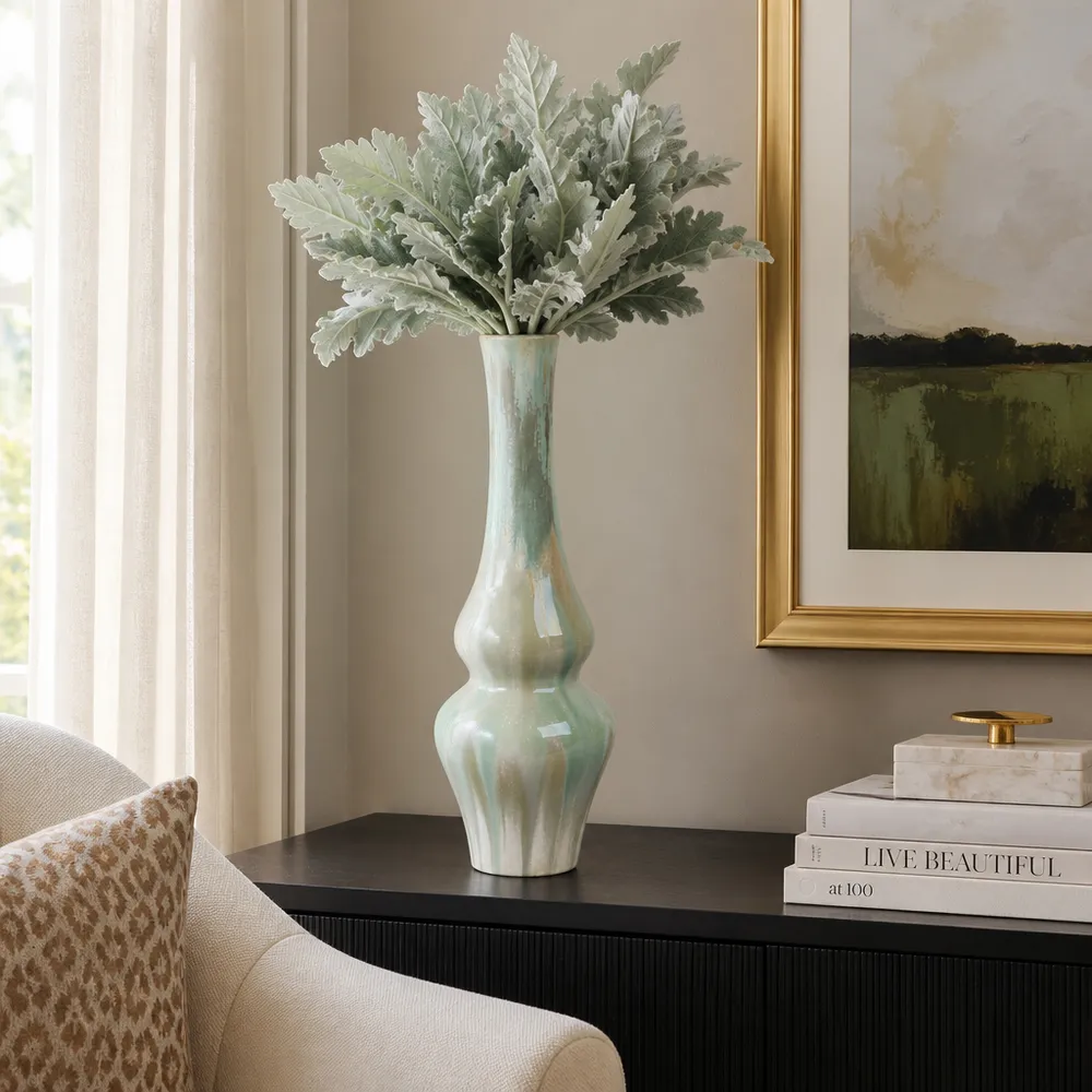 HADFIELDHOLM GREEN VASE 20 (IN)