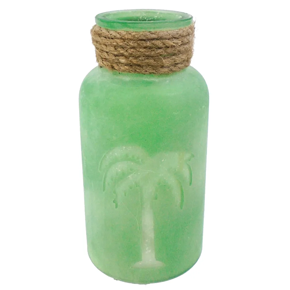 6-1/2" DECORATIVE PALM TREE DESIGN JAR