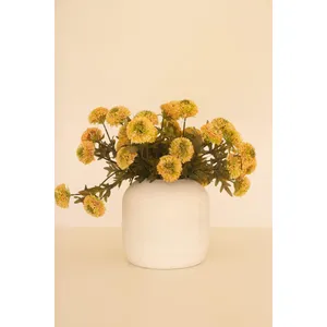 Bundle of 7 Artificial Yellow Ball Dahlias 6