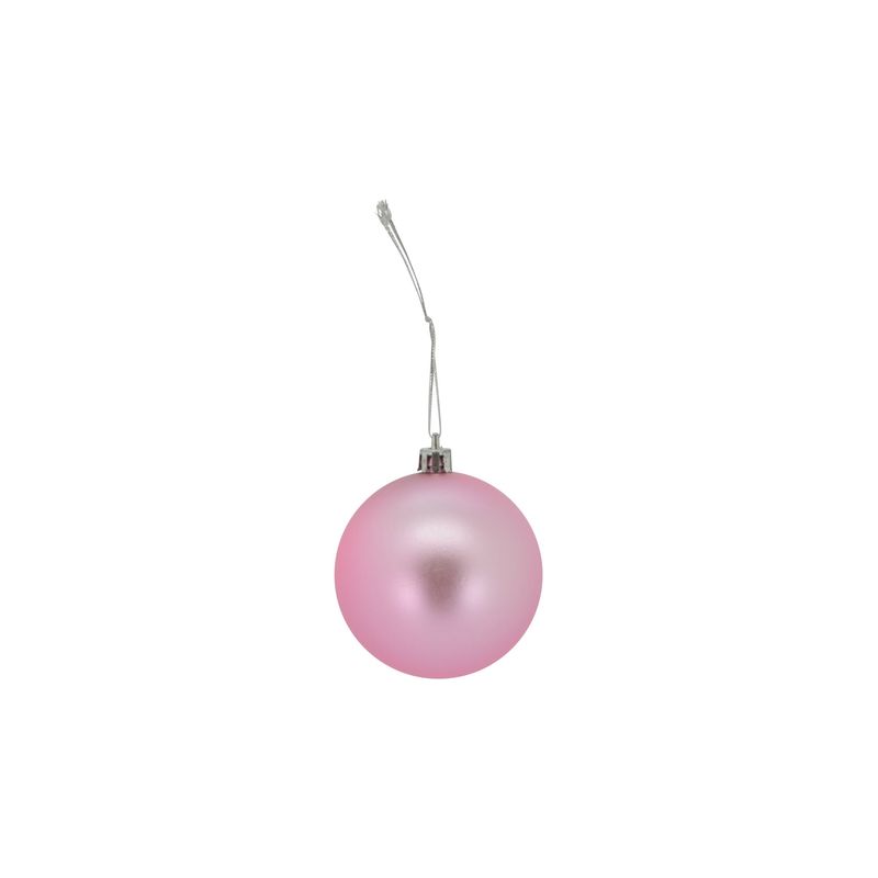70mm Boxed Ball Ornament Set - Pink