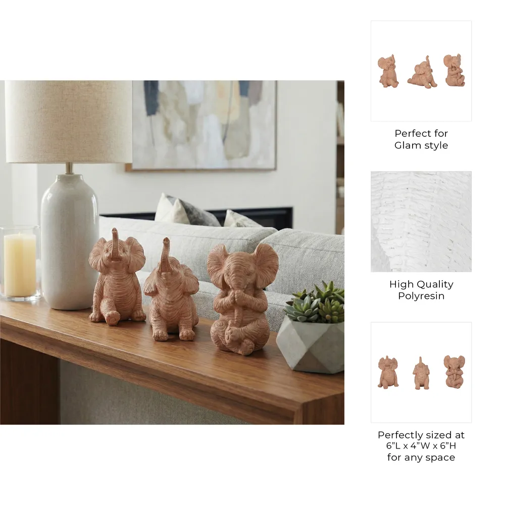 WALTONTON SET OF 3 BROWN DECOR 6 (IN)