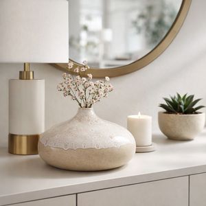 EMMETOAK CREAM VASE 9 (IN) 12
