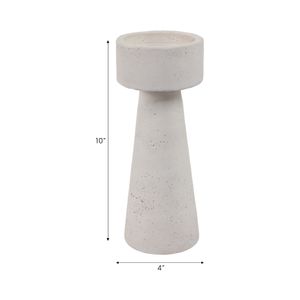 CARLIN WHITE CANDLE HOLDER 10 (IN) 9