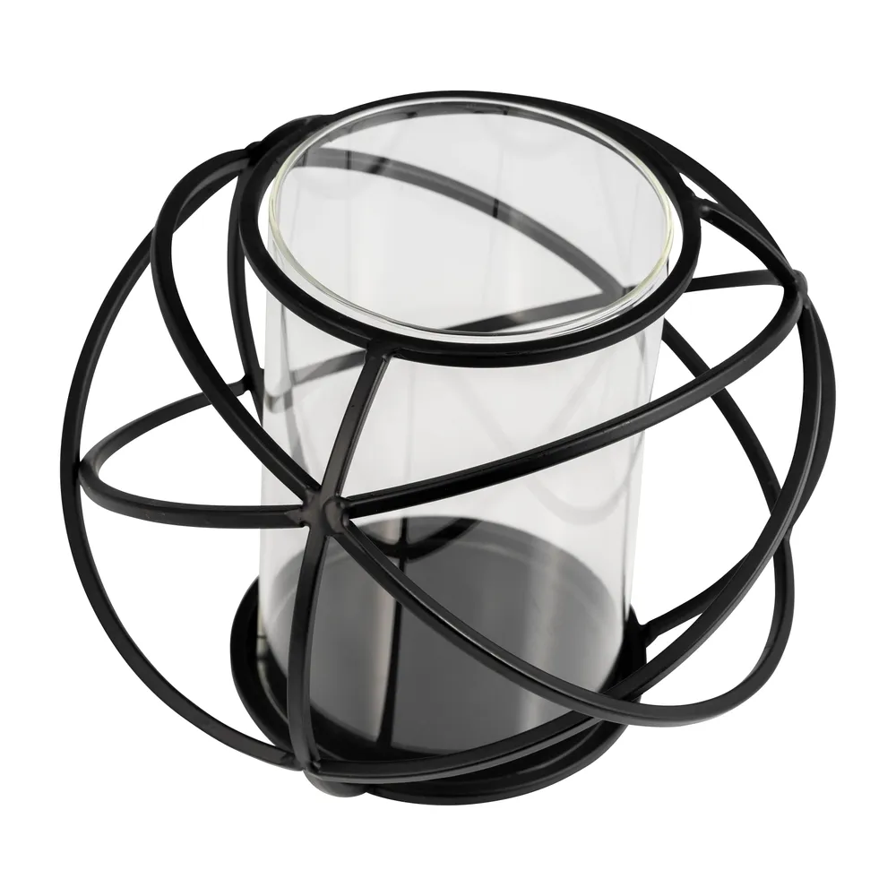 HARMONWICK SET OF 2 BLACK CANDLE HOLDER 6 (IN)