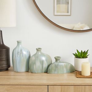 BENTONFIELD SET OF 3 IVORY VASES 9 (IN) 11