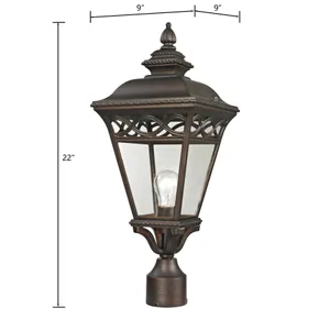 Mendham 22'' High 1-Light Outdoor Post Light - Hazelnut Bronze 2