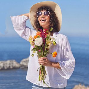 Easy Lightweight White Cotton Blouse 4