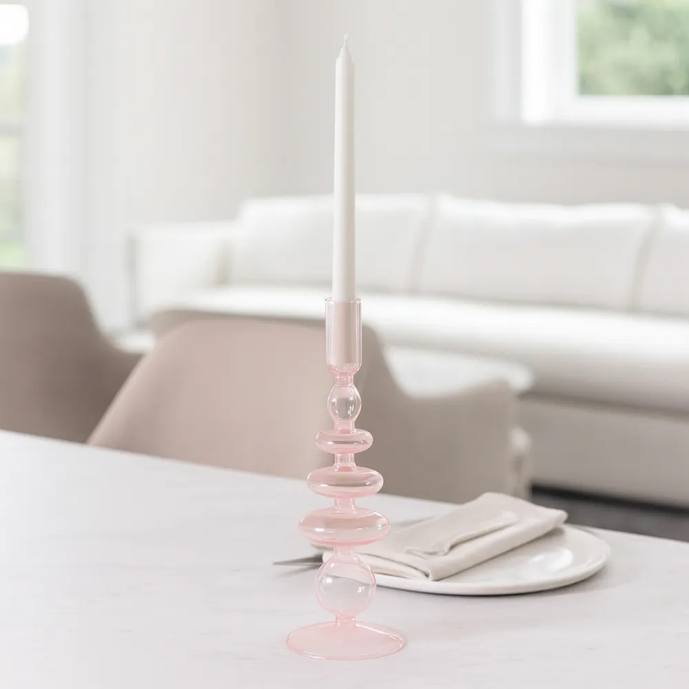 ELLENLAND PINK CANDLE HOLDER 11 (IN)