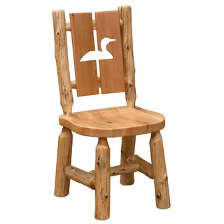 Cedar Cut-out Log Side Chair - Coffee - Loon