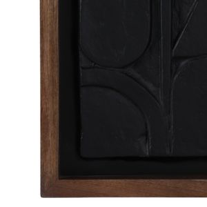 29X22" PAPER MACHE WALL ART, BLACK/DARK BROWN 5