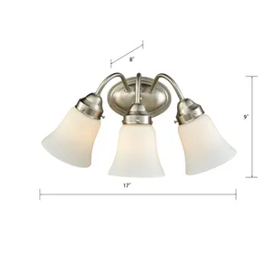 Califon 17'' Wide 3-Light Vanity Light - Brushed Nickel 2