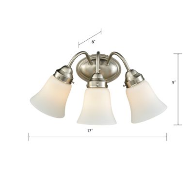 Califon 17'' Wide 3-Light Vanity Light - Brushed Nickel