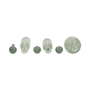 HARSTONRIDGE SET OF 3 GREEN GLASS VASES 19 (IN) 8