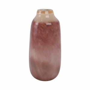 CLYDE PINK GLASS VASE 15 (IN) 5