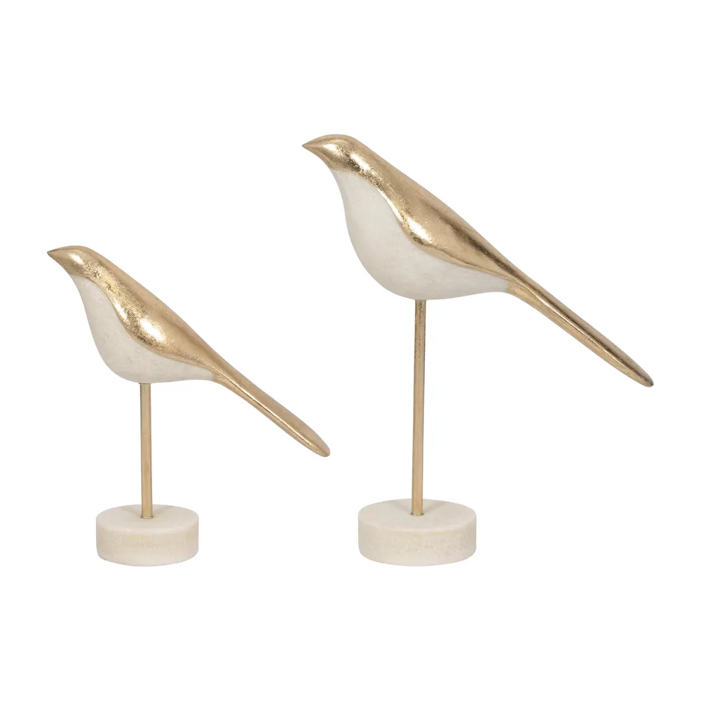 MILTONBROOK SET OF 2 WHITE DECOR 12 (IN)