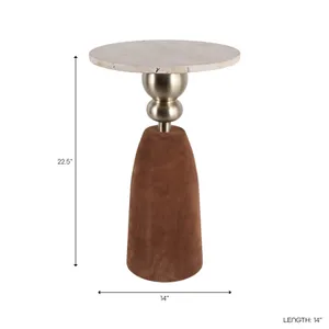 CAXTONWIND WHITE TABLE 23 (IN) 8