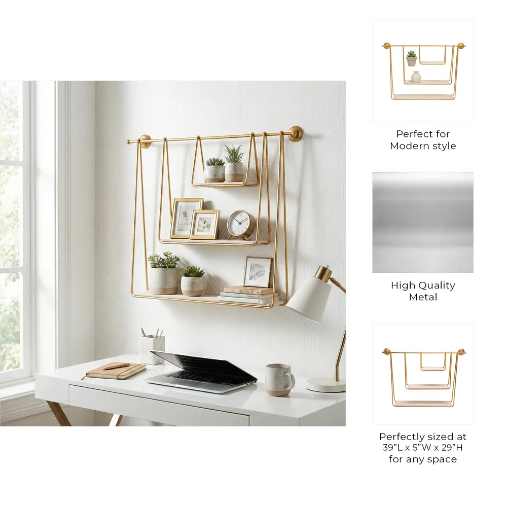 GARANDRUN WHITE WALL SHELF 29 (IN)