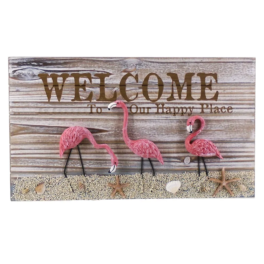 15" WELCOME TO OUR HAPPY PLACE WALL SIGN