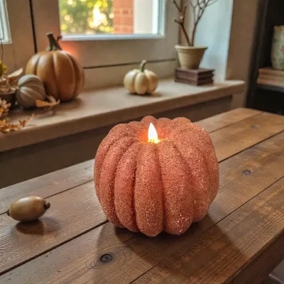 Chunky Moving Flame Grunge Pumpkin 6x5in