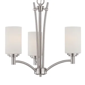 Pittman 20'' Wide 3-Light Chandelier - Brushed Nickel 3