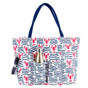 Lobster Waves Beach Bag 3
