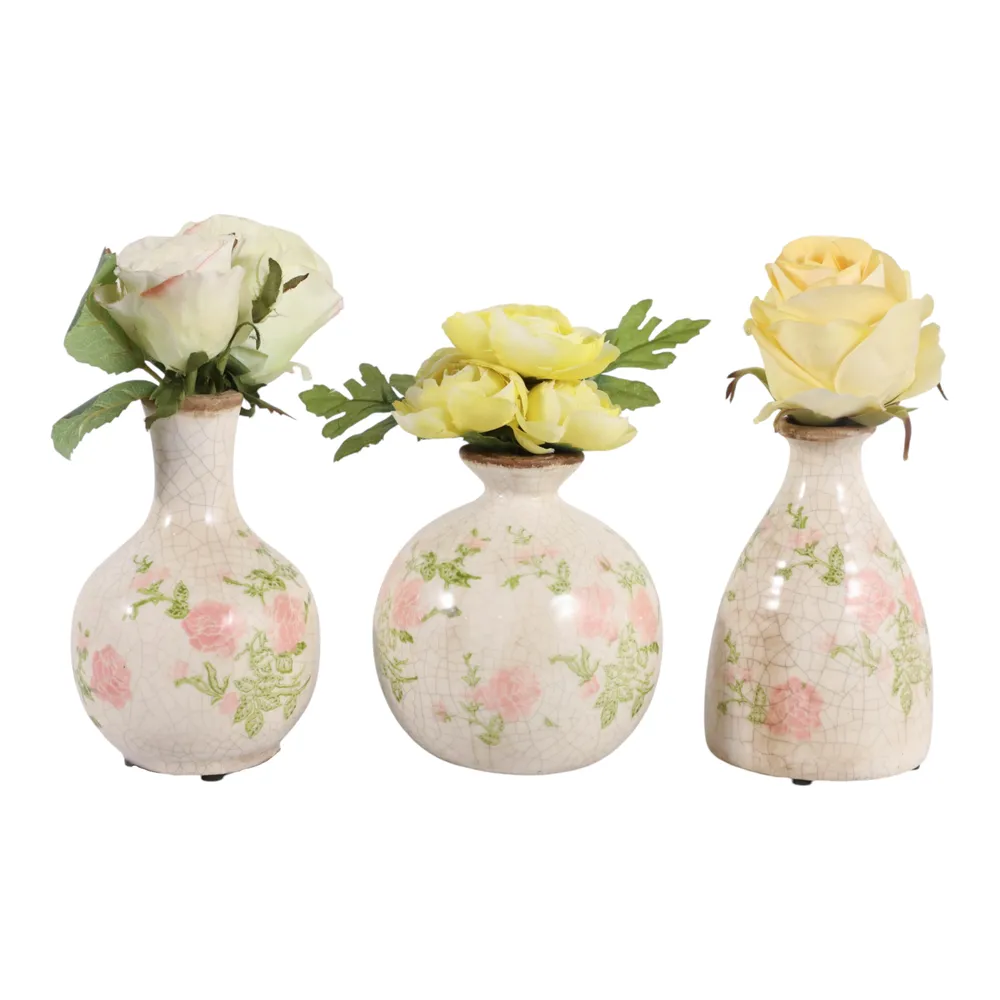 DAMIENLEY SET OF 3 PINK VASES 6 (IN)
