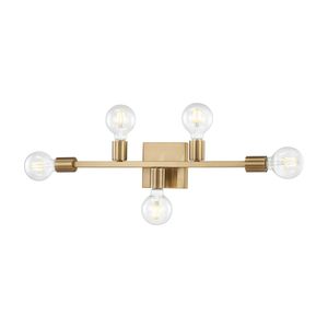 Attune 22'' Wide 5-Light Vanity Light - Burnished Brass 1